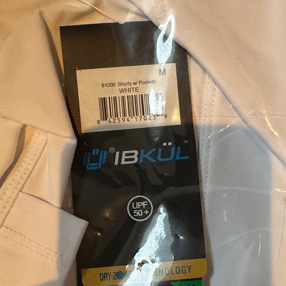 IBKUL Classic White Shorts - Picture 3 of 4